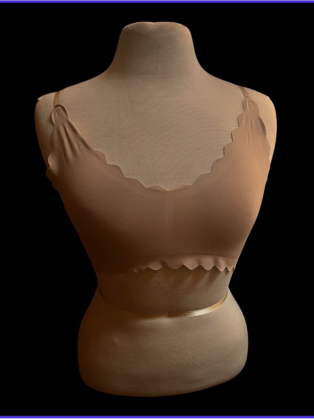 Shimera Scalloped Edge Bralette in Nude